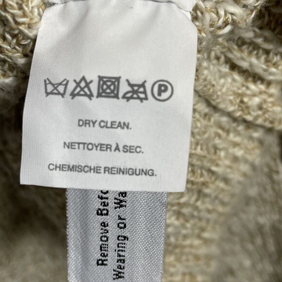 J. Crew Linen Blend Classic Oversized Pullover Sweater Preppy Beige Size Medium - Picture 7 of 10